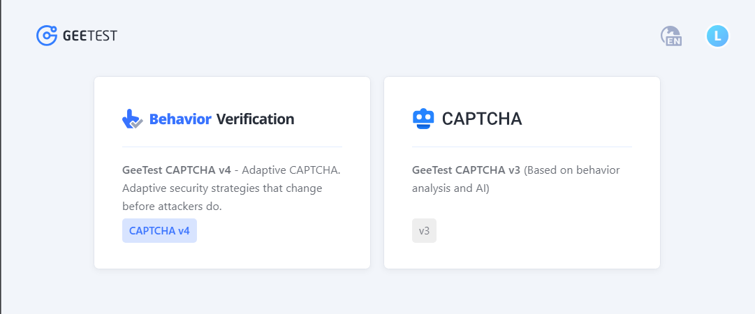 Configure Geetest product